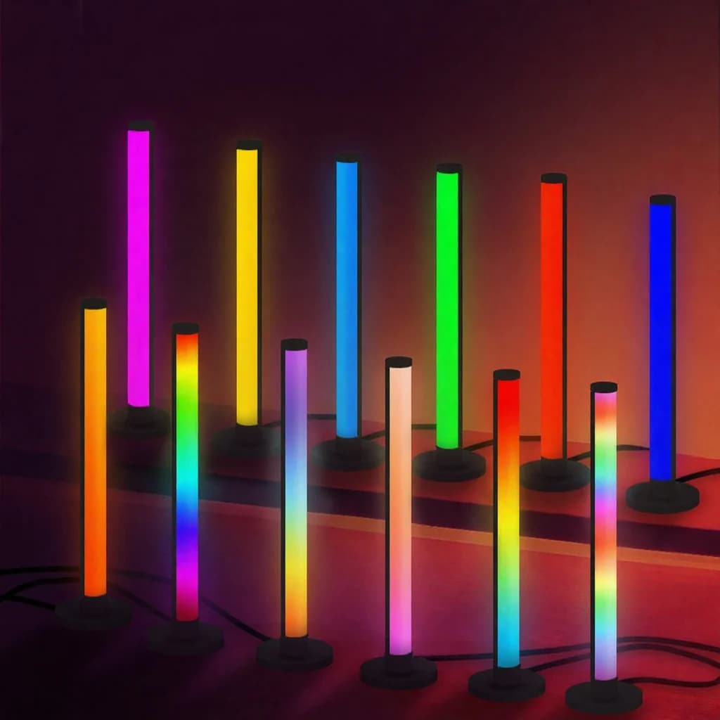RGB LED Επιτραπέζιο Φωτιστικό με Αντίδραση στον Ήχο και Έλεγχο μέσω App
