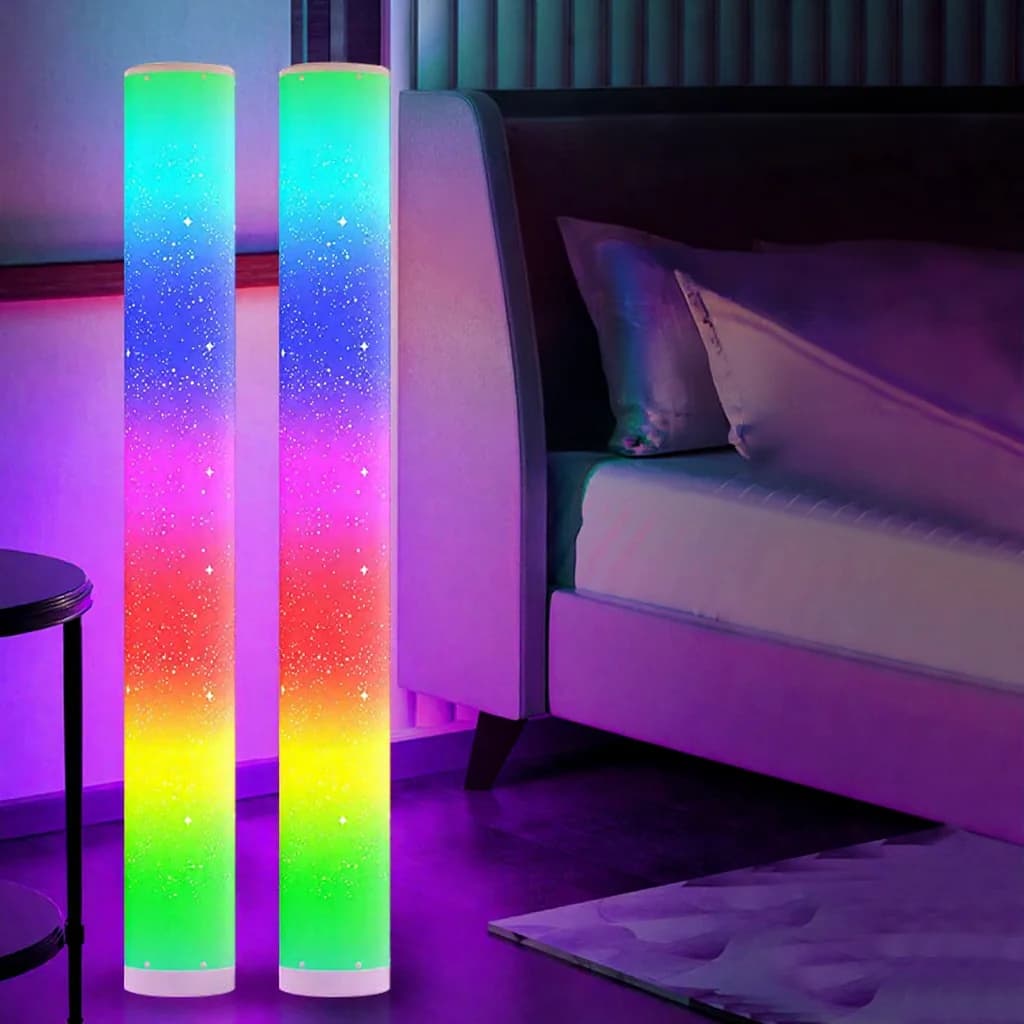 Φωτιστικό Δαπέδου LED RGB με Εφέ Αστεριών και Τηλεχειριστήριο