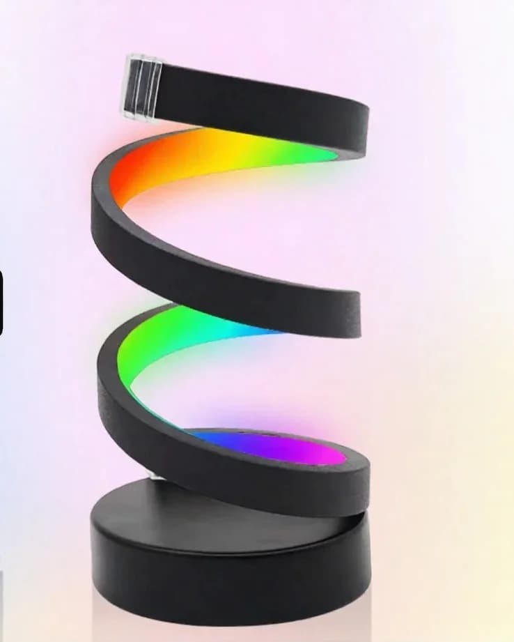 Σπιραλωτό Φωτιστικό Ατμόσφαιρας RGB με Φως που Αντιδρά στον Ήχο και Έλεγχο μέσω App
