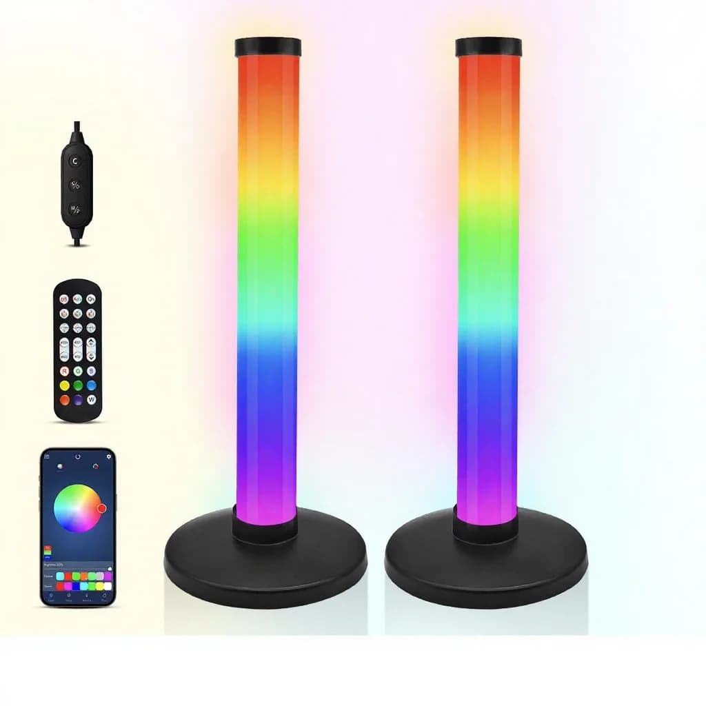 Φωτιστικό Ατμόσφαιρας RGB με Συγχρονισμό Ήχου και Έλεγχο μέσω App για Γραφείο