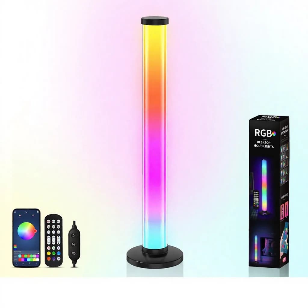 Επιτραπέζιο Φωτιστικό Ατμόσφαιρας RGB 360 Μοιρών με Αντίδραση στον Ήχο και Τροφοδοσία USB