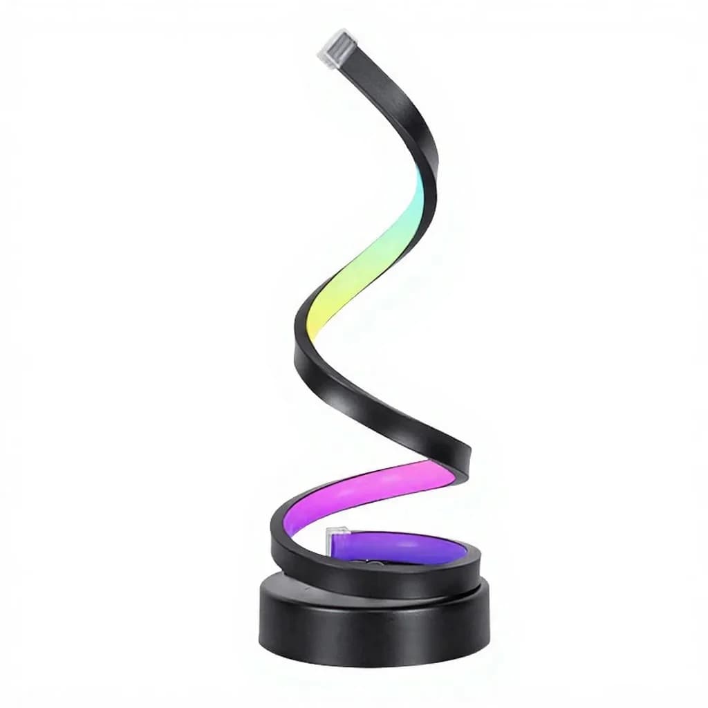 Σπιραλωτό Φωτιστικό Ατμόσφαιρας RGB με Φως που Αντιδρά στον Ήχο και Έλεγχο μέσω App
