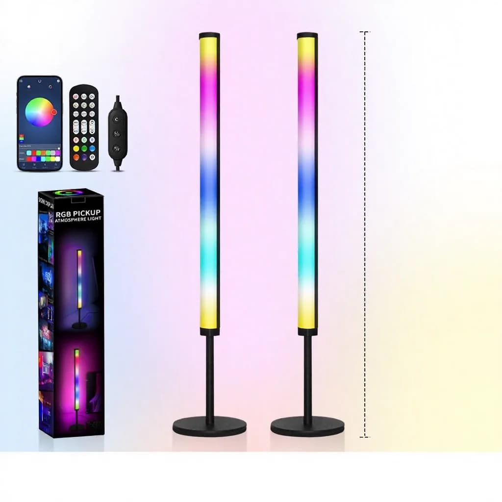 RGB LED Επιτραπέζιο Φωτιστικό Ατμόσφαιρας με Συγχρονισμό Μουσικής και Έλεγχο App