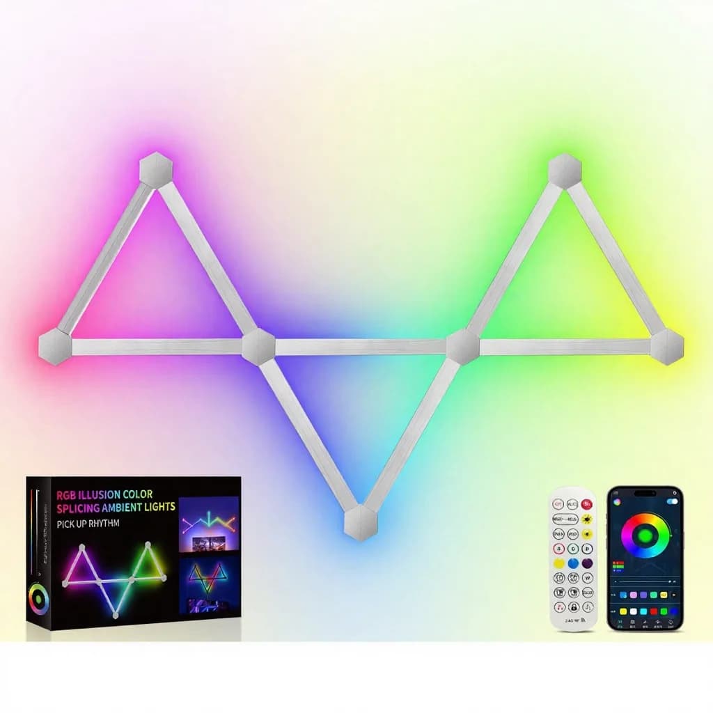 Έξυπνα Φωτιστικά Τοίχου LED RGB με Συναρμολόγηση, Έλεγχο Εφαρμογής και Συγχρονισμό Μουσικής