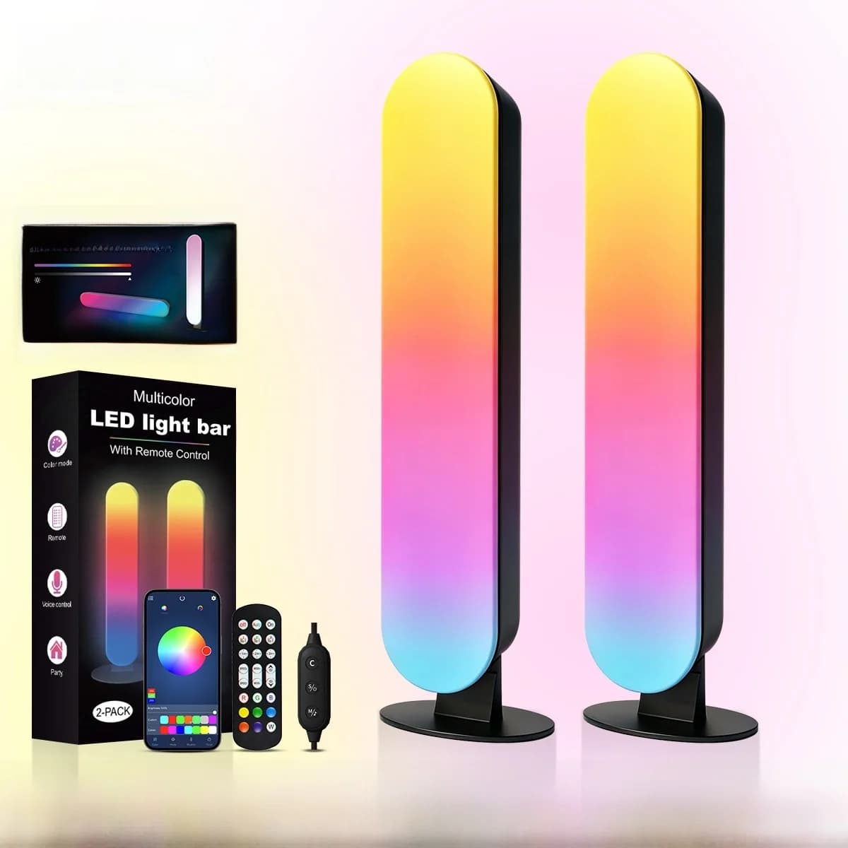 Φωτιστικό Περιβάλλοντος RGB LED με Συγχρονισμό Μουσικής Bluetooth και Έλεγχο μέσω Εφαρμογής