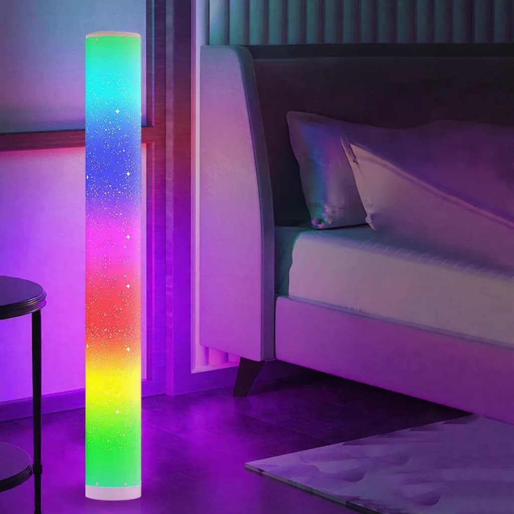 Φωτιστικό Δαπέδου LED RGB με Μοτίβο Αστεριών, Τηλεχειριστήριο και Έλεγχο Εφαρμογής