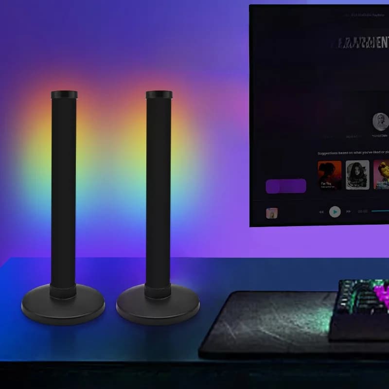 Φωτιστικό Ατμόσφαιρας RGB με Συγχρονισμό Ήχου και Έλεγχο μέσω App για Γραφείο