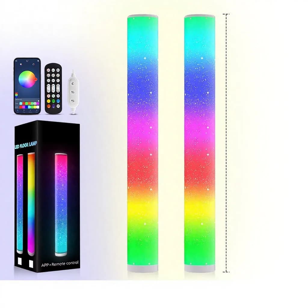 Φωτιστικό Δαπέδου LED RGB με Εφέ Αστεριών και Τηλεχειριστήριο