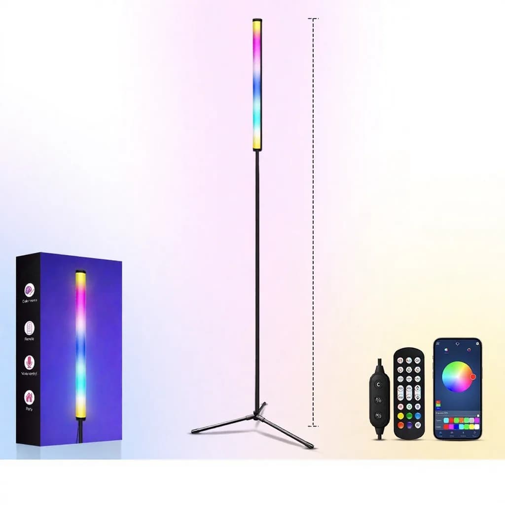 Φωτιστικό Δαπέδου RGB με Αλλαγή Χρώματος, Συγχρονισμό Μουσικής και Εφαρμογή