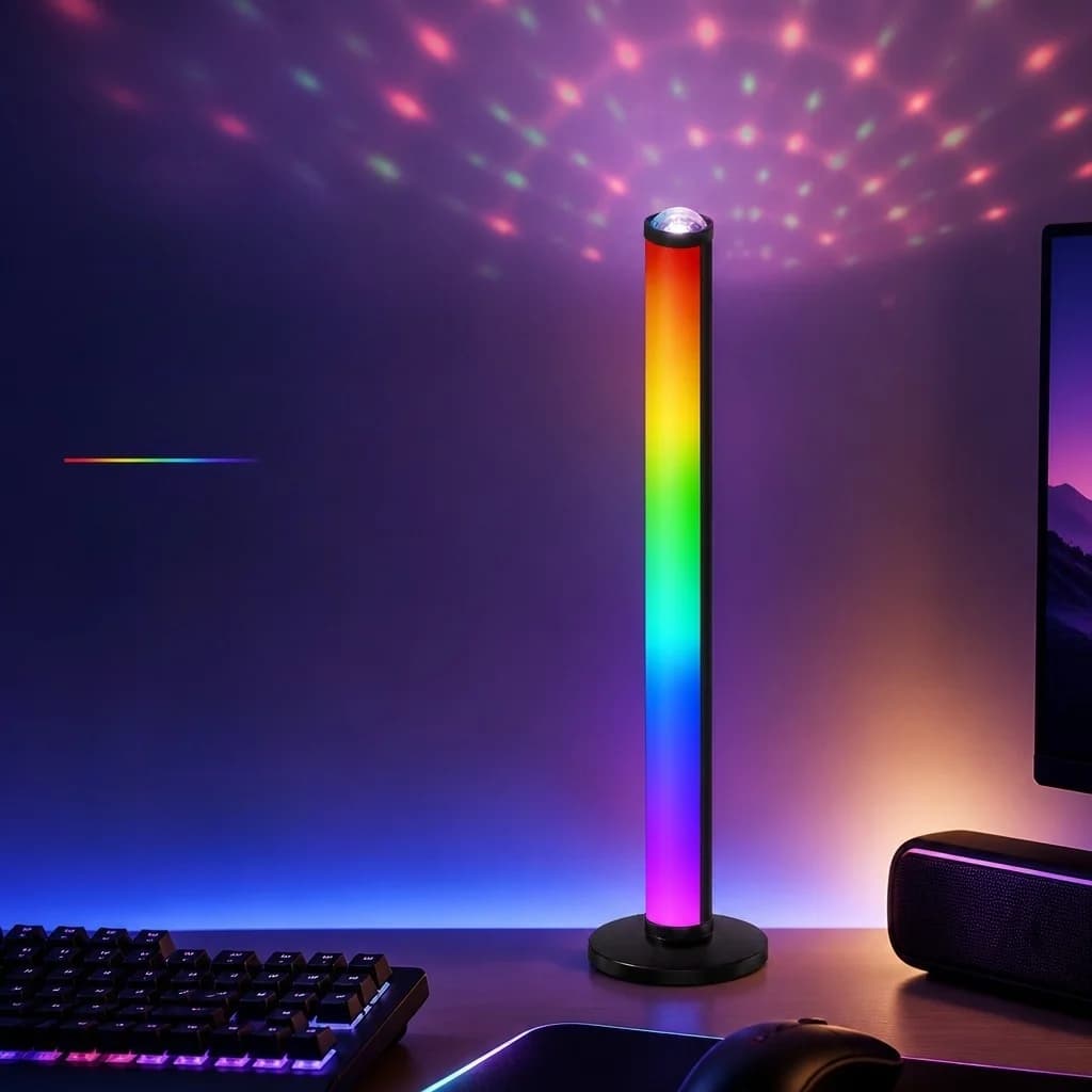 RGB Προτζέκτορας Ατμόσφαιρας με Συγχρονισμό Μουσικής και Τηλεχειριστήριο