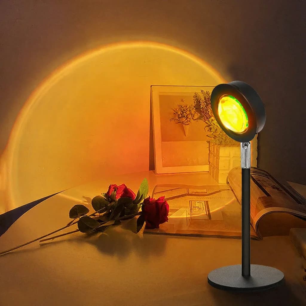 USB Προτζέκτορας Δύσης Ηλίου RGB Φωτισμός Ατμόσφαιρας για Διακόσμηση Γραφείου