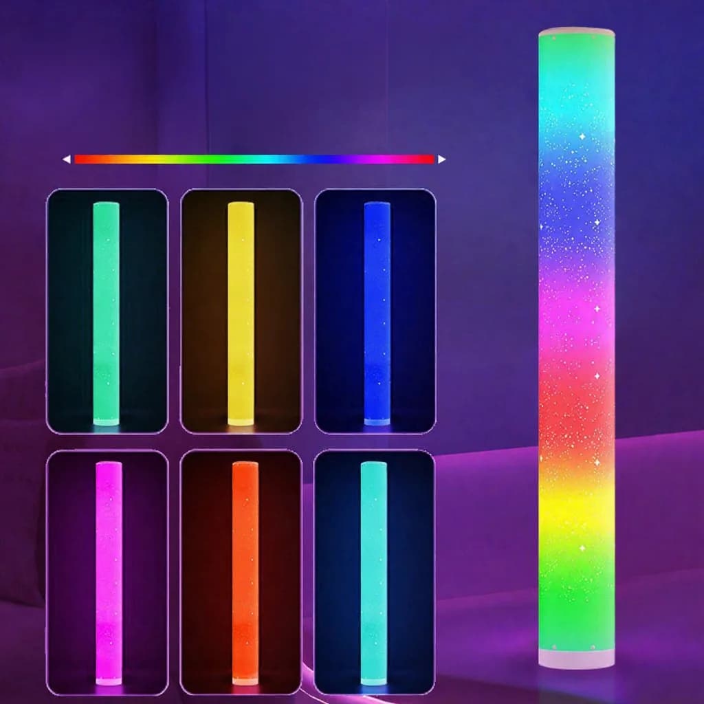 Φωτιστικό Δαπέδου LED RGB με Εφέ Αστεριών και Τηλεχειριστήριο