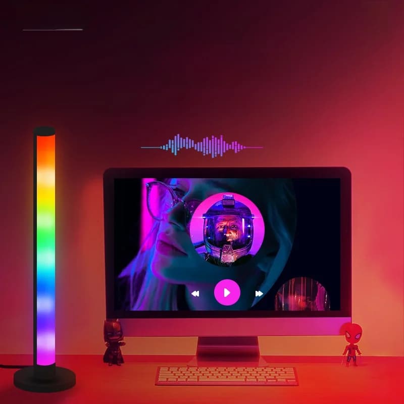 RGB LED Επιτραπέζιο Φωτιστικό με Αντίδραση στον Ήχο και Έλεγχο μέσω App