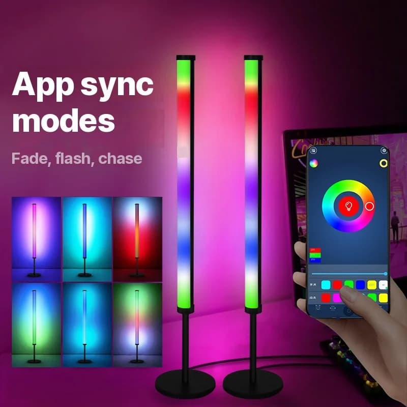 RGB LED Επιτραπέζιο Φωτιστικό Ατμόσφαιρας με Συγχρονισμό Μουσικής και Έλεγχο App