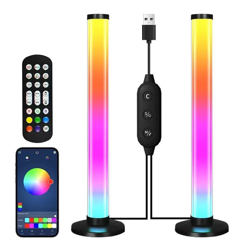 RGB LED Επιτραπέζιο Φωτιστικό με Αντίδραση στον Ήχο και Έλεγχο μέσω App