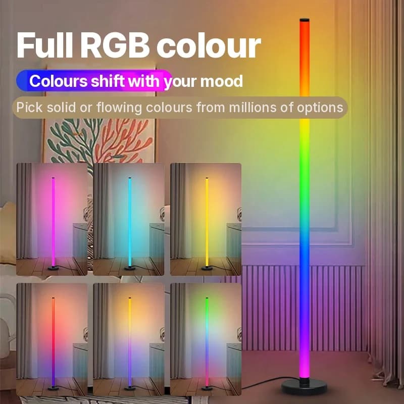 RGB Δαπέδου Λάμπα με Συναρμολόγηση, Συγχρονισμό Μουσικής και Έλεγχο μέσω Εφαρμογής