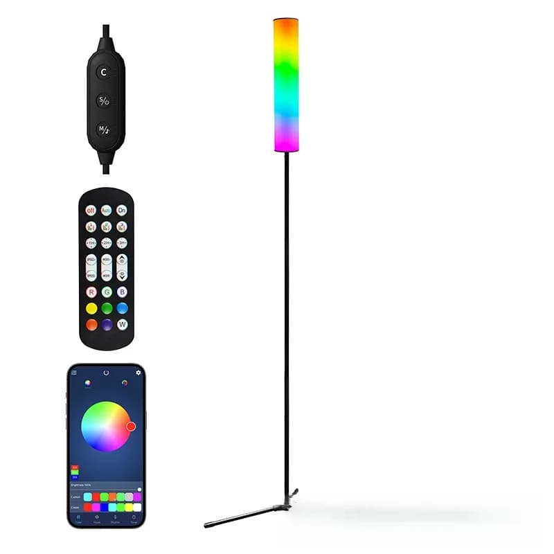 Φωτιστικό Δαπέδου Τρίποδο RGB LED με Τηλεχειριστήριο