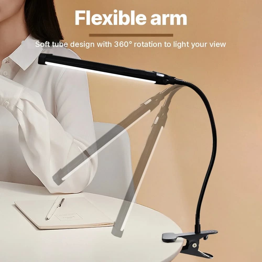 USB LED Επιτραπέζιο Φωτιστικό με Κλιπ για Ανάγνωση και Μελέτη