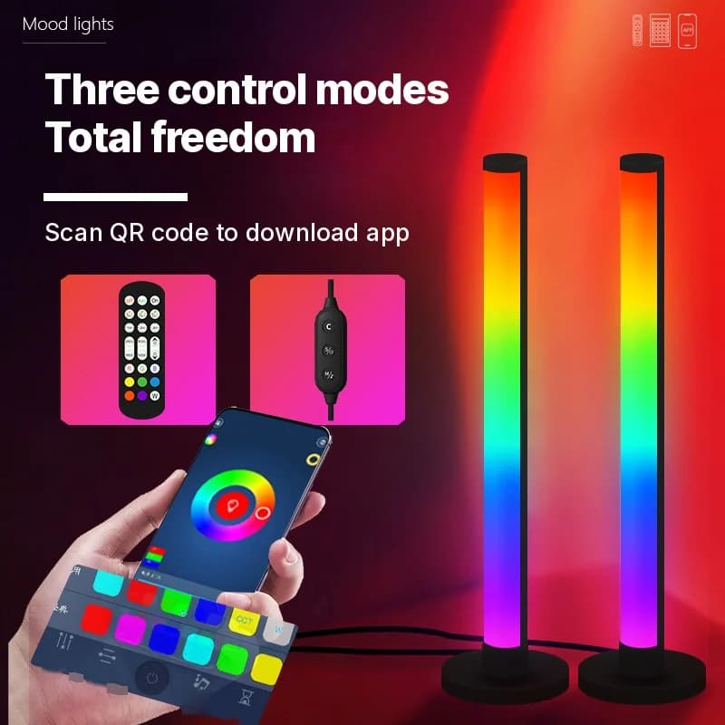 RGB LED Επιτραπέζιο Φωτιστικό με Αντίδραση στον Ήχο και Έλεγχο μέσω App